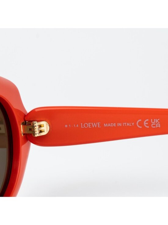 Loewe Women Sunglasses Shiny Orange Brown Oval LW40147F 42E NEW AUTHENTIC main image 2